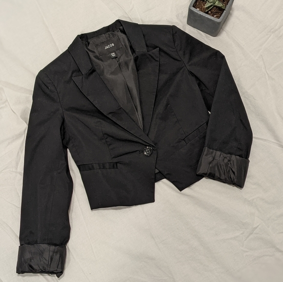 Bolero type sateen blazer - Picture 1 of 2